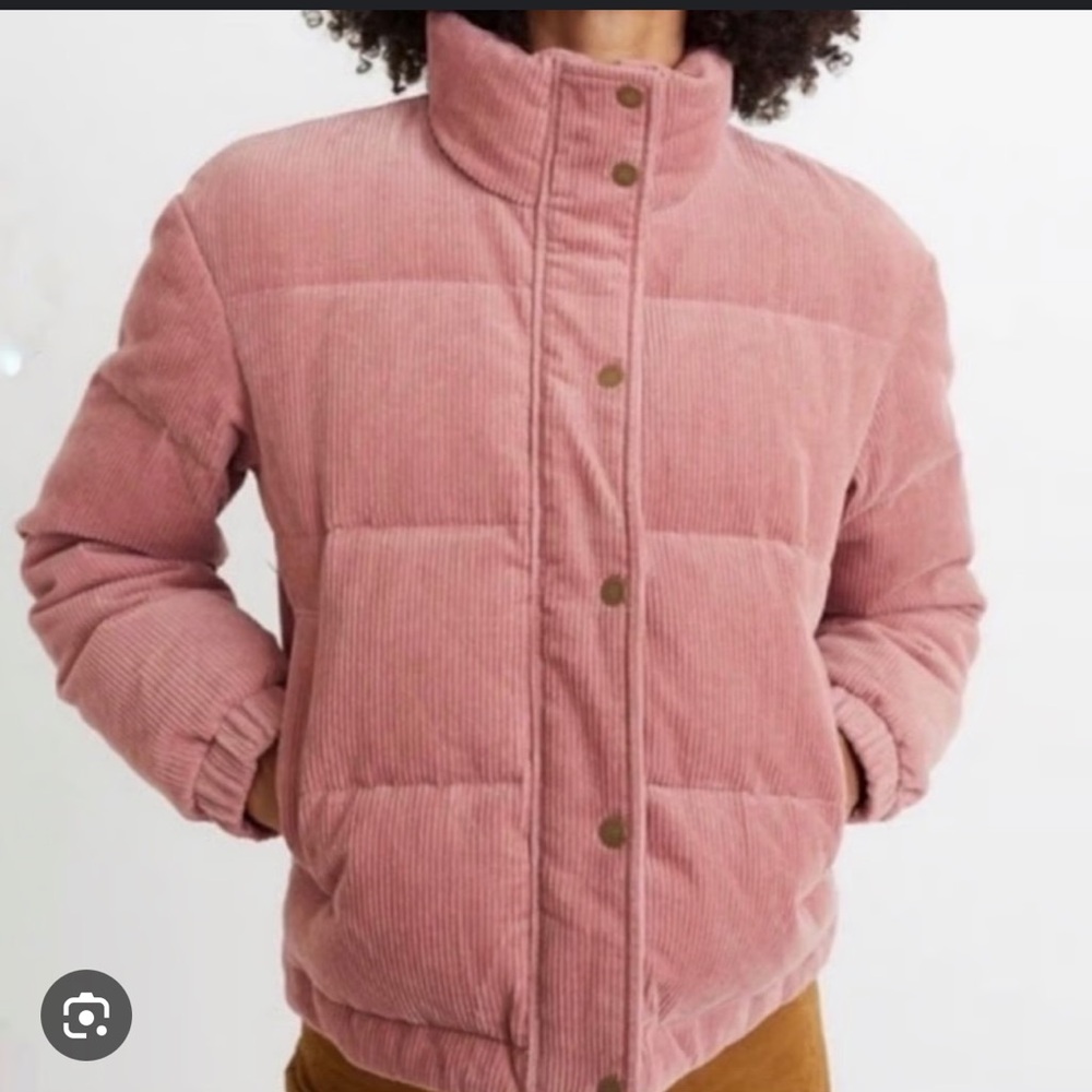 Marine Layer Pink Corduroy Puffer - Picture 3 of 11
